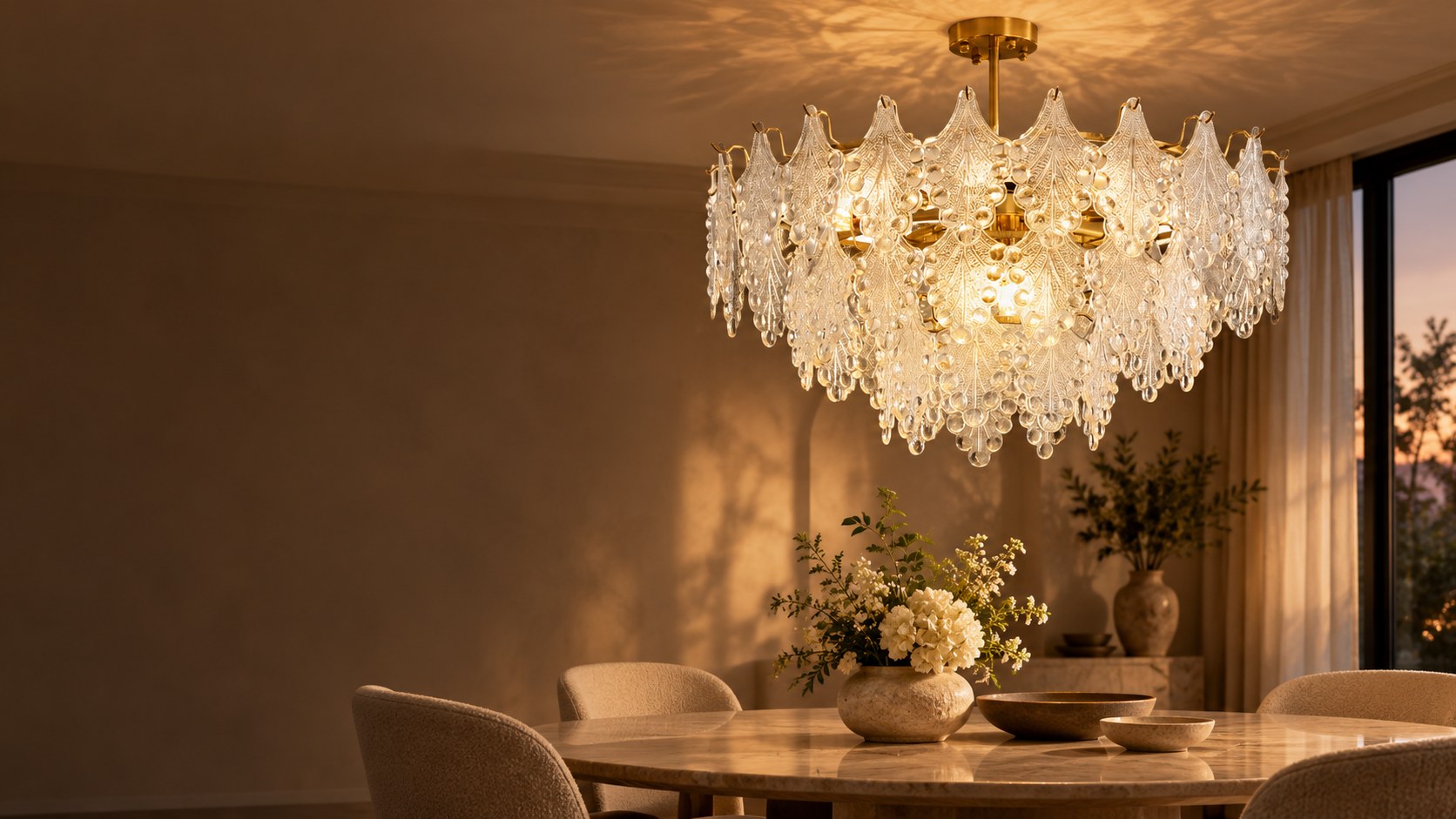 LAMPYLINK tiered carved glass chandelier detailslider_item_1